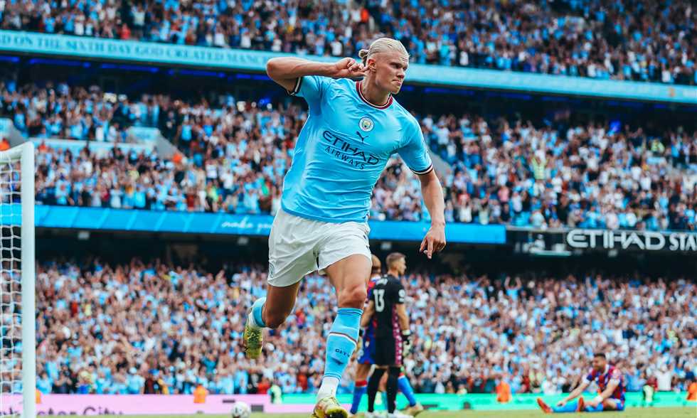 FilGoal | أخبار | هاتريك هالاند يحبط مفاجأة كريستال بالاس ويقود سيتي للفوز برباعية