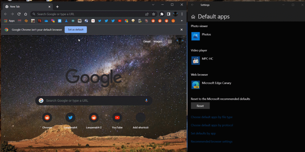 Windows 10 و Chrome على وشك جعل تبديل المتصفحات الافتراضية أقل إيلامًا