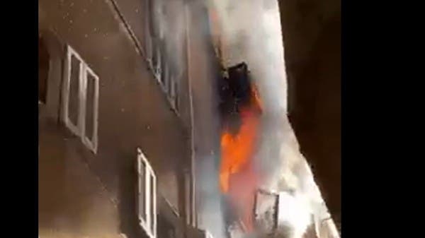 أول فيديو من الداخل.. شاهد لحظة اندلاع حريق كنيسة إمبابة