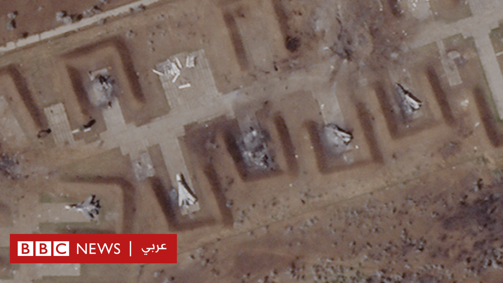 روسيا وأوكرانيا: صور أقمار صناعية تظهر أضرارا بالغة في قاعدة جوية بشبه جزيرة القرم