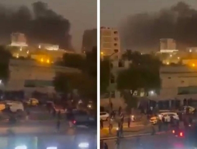 شاهد.. استهداف السفارة الإيرانية في بغداد بالصواريخ • صحيفة المرصد
