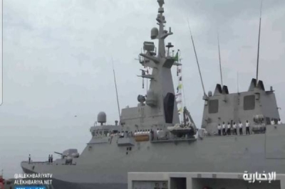 شاهد.. لحظة وصول سفينة جلالة الملك "الجبيل" إلى جدة بعد إبحارها من إسبانيا