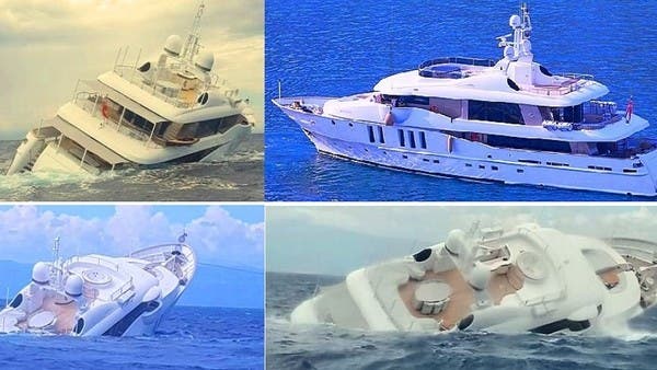 شاهد مياه المتوسط تمضي بيخت فاخر إلى مثواه الأخير في أعماقها