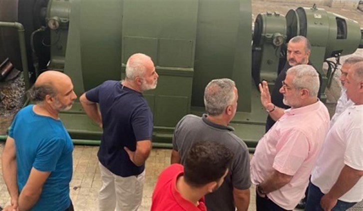 عطية زار معمل نهر البارد في عكار وبحث في امكان زيادة التغذية