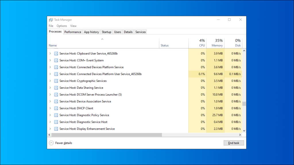ما هي عملية مضيف الخدمة (svchost.exe) ولماذا هناك العديد من العمليات قيد التشغيل؟