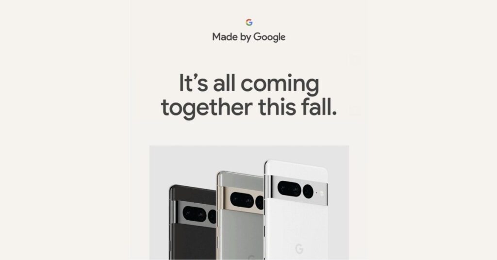 أعلنت Google عن حدث 6 أكتوبر لجهاز Pixel 7 ، Watch