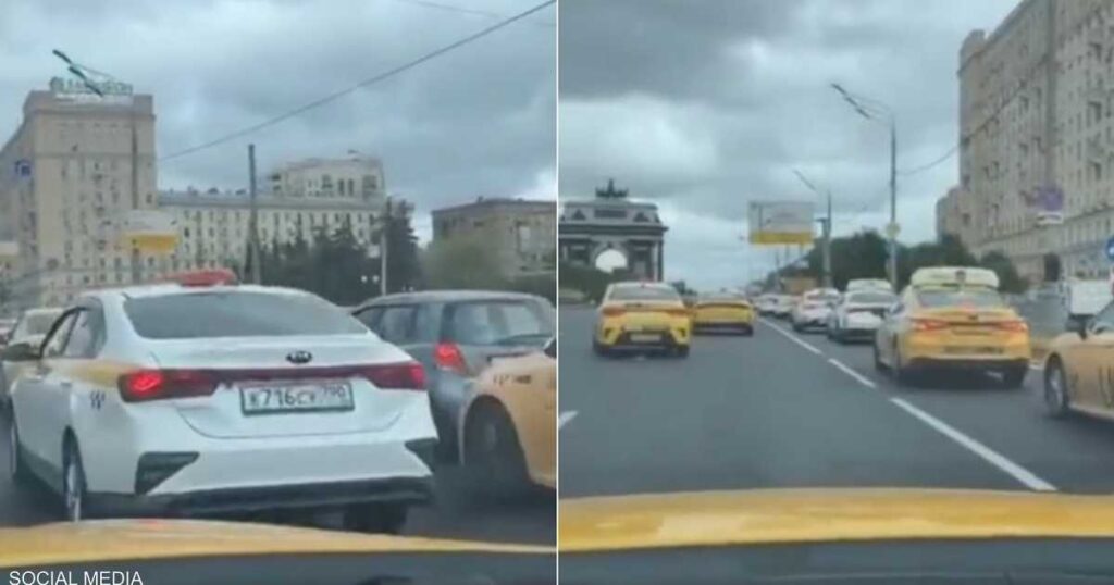 اختناق مروري كبير في روسيا.. سيارات الأجرة ذهبت لنفس العنوان