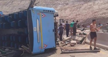 ارتفاع أعداد الضحايا فى حادث أتوبيس السويس إلى 8 وفيات و43 مصابا