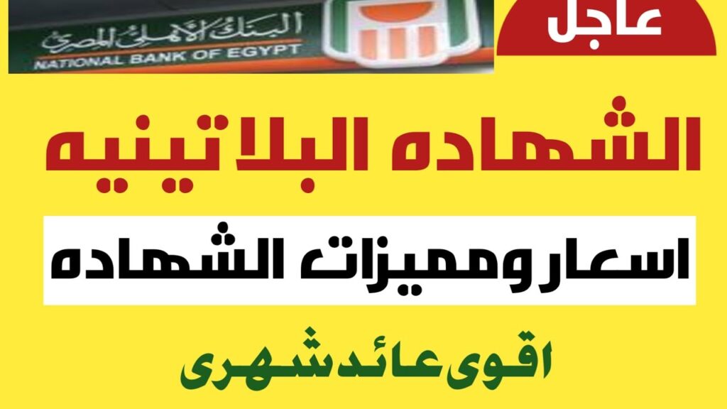 "البلاتيني يكسب ويربح" .. الشهادة البلاتينية في البنك الأهلي المصري وبنك مصر بأعلى عائد ممكن