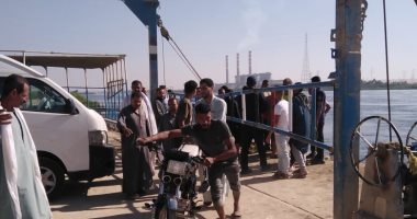 الصور الأولى لمعدية أشمنت ببنى سويف بعد سقوط مواطنين فى النيل