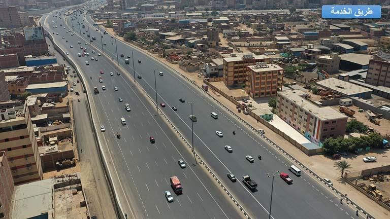 حظر الميكروباص على الدائري.. تصوير جوي لطريق الخدمة الجديد -