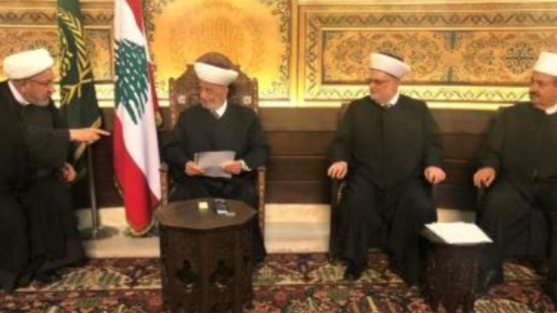 دريان استقبل رؤساء المحاكم الشرعية ووفد هيئة العلماء المسلمين
