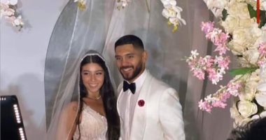 شادى حسين مهاجم سيراميكا يحتفل بزفافه.. صور