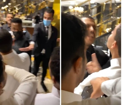 شاهد.. فيديو جديد للازدحام الشديد ومشاجرة مع حارس أمن أمام مدخل مقهى سمول كابتشينو بالرياض