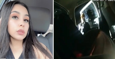 ضباط أمريكيين يوقفون سيارة داخلها فتاة مكبلة اليدين أمام قطار مسرع.. وهذا ما حدث • صحيفة المرصد