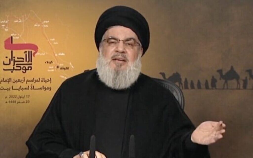 نصر الله يحذر من أن صواريخ حزب الله موجهة على حقل الغاز البحري "كاريش"