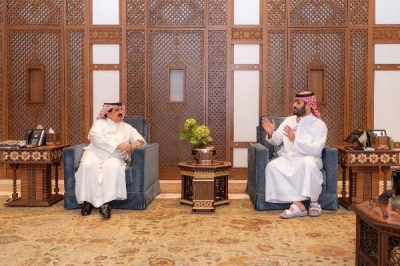 ولي العهد يستقبل ملك البحرين ويقيم مأدبة عشاء تكريماً له -صور • صحيفة المرصد