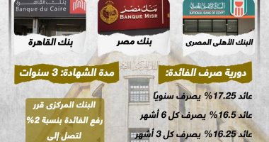 اعرف خريطة شهادات الادخار الجديدة.. إنفوجراف