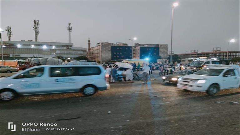 العربية اتعجنت.. الصور الأولى لموقع حادث تصادم طريق الإسماعي