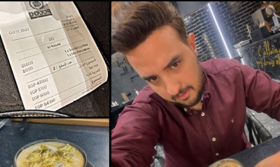 شاب مصري يثير الجدل بتناول كوب "كابتشينو بالذهب" داخل كافيه.. ويفاجئ متابعيه بسعر الفاتورة • صحيفة المرصد