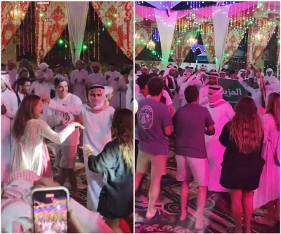 شاهد.. احتفال زواج بأحد القبائل بمشاركة عدد من الأجانب • صحيفة المرصد
