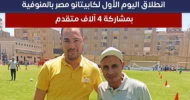 الموسم الثانى..قطار كابيتانو مصر يصل المنوفية بمشاركة 4 آلاف متقدم "فيديو"