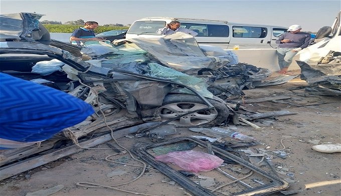 عاجل وبالأسماء .. إصابة أكثر من 9 أشخاص في حادث تصادم طريق مصر إسكندرية الصحراوي